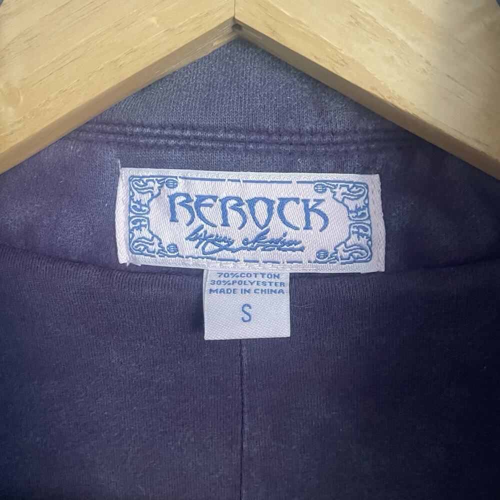 Rerock Nice Two-Tone Distressed Patchwork Coat Ja… - image 5